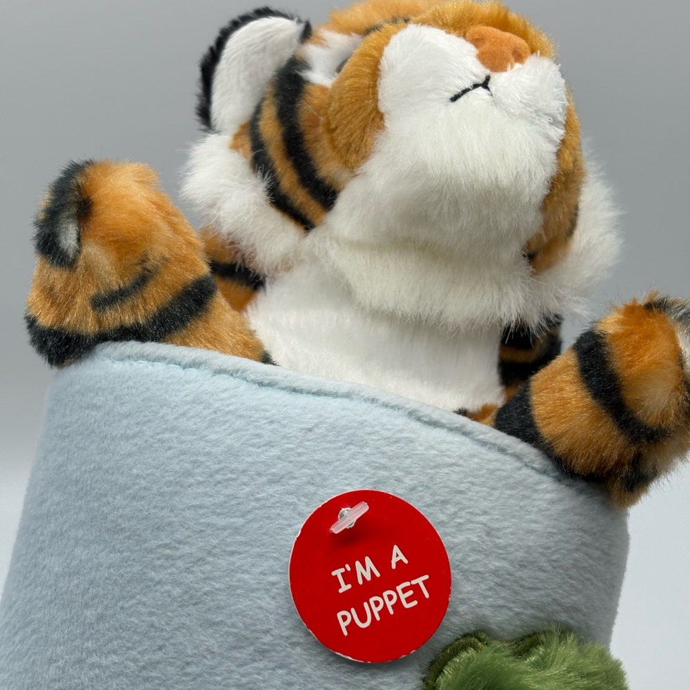 Aurora TIGER Plush Puppet Stuffed Animal Toy In Tree 11” New Without Tags - Picture 14 of 14
